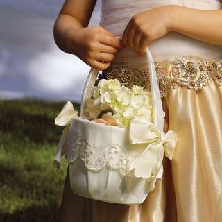 UNIQUE WEDDING RECEPTION / CEREMONY CHEAP FLOWER GIRL PETAL BASKET 