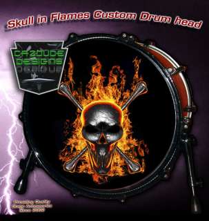 You are bidding on a complete graphic 24 drum head as shown 