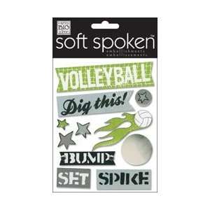  Soft Spoken Themed Embellishments   Volleyball Volleyball 