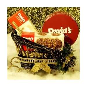 Davids Cookies   Large Sleigh Gift Basket  Grocery 
