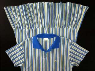 EUC LACOSTE Womens Short Sleeve Pique Polo Shirt Ruffle Hem Dress 2XL 