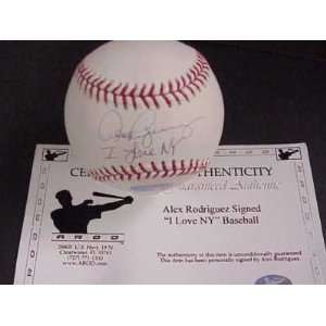  Yankees ALEX RODRIGUEZ AUTO SIGNED Baseball A ROD COA 