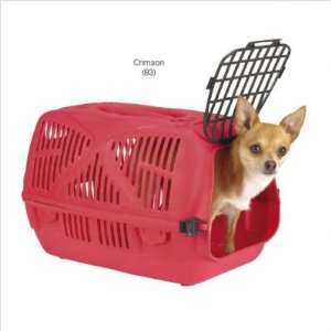   ZA6002 Dog Crate with Waste Bag Holder Color Crimson