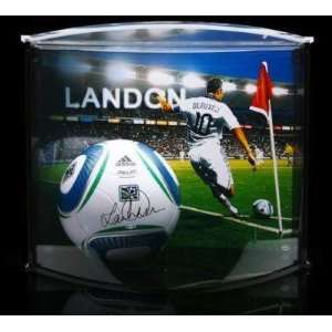  LANDON DONOVAN Signed Soccer Ball Curve Display UDA LE 50 