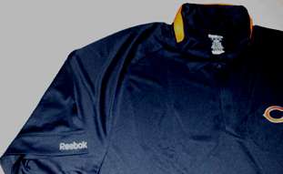 Chicago Bears Sideline Polo Shirt Medium Navy Reebok  