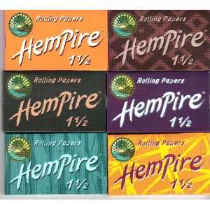  Hempire Hemp Cigarette Rolling Papers 1 1/2 1.5 Set of 6 
