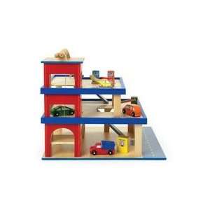  Wooden Parking Garage Play Set Toys & Games
