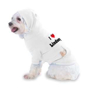 Love/Heart Lindsey Hooded T Shirt for Dog or Cat X Small (XS) White 