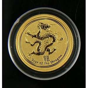  2012 Perth Mint Gold Dragon 1/20 OZ Coin Uncirculated 