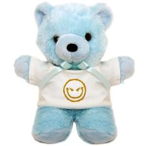  Teddy Bear Blue Smiley Face Smirk 