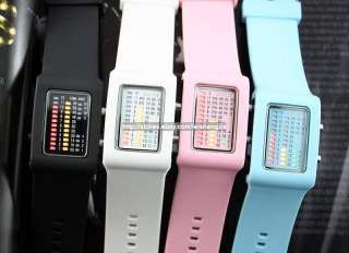   brightness led color red yellow green blue watchband available in