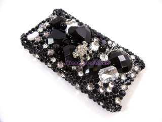 NEW Rhinestone Skull Crystals Bling 3D Case for IPhone 4 4G 4S  