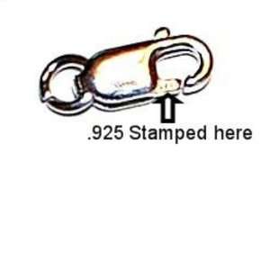    20 Sterling Silver Lobster Clasps 10X4mm 20 in pack 