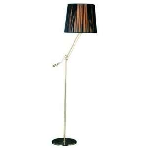  Tuxedo Floor Lamp With Black Stripe Shade