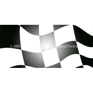   Window Graphic   30x65 Checkered Flag with Light Center Patio, Lawn