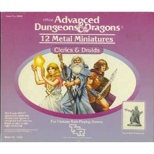   Dungeons & Dragons 12 Metal Miniatures  Clerics & Druids Toys & Games