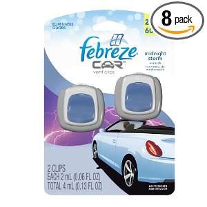  Febreze Car Vents Clips Midnight Storm Air Freshener, 4 ml 