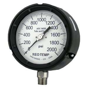 REOTEMP PT45P1A2P31 Process Pressure Gauge, Dry Filled, Stainless 