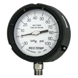 REOTEMP PT45P1A2P05 Process Pressure Gauge, Dry Filled, Stainless 