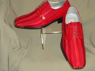 Mens Bright Red Satin Silvertip Formal Dress Shoes Bolano 17 005 