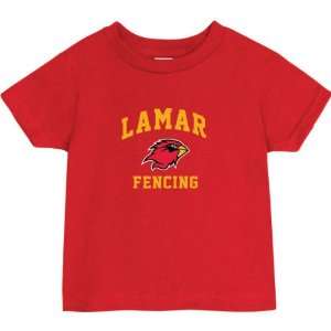 Lamar Cardinals Red Toddler/Kids Fencing Arch T Shirt  
