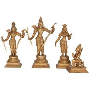  Sita, Rama, Lakshmana and Hanuman   Bronze Sculpture from 