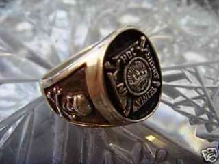 STERLING SILVER 925 IN HOC SIGNO VINCES MASONIC RING  