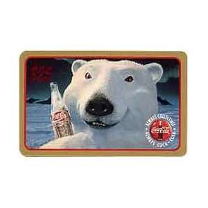 Cola Collectible Phone Card Coca Cola 95 $25. Close up of Polar Bear 