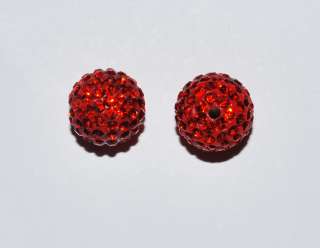 12mm Swarovski Pave Ball Beads Siam   AS34  
