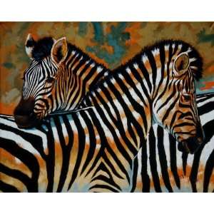  Zebras Canvas Reproduction