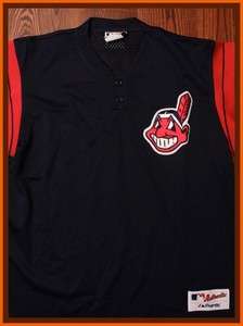 Embroidered Cleveland Indians MLB Baseball Majestic Brand Jersey L 