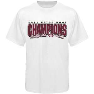 NCAA Mississippi State Bulldogs White 2011 Gator Bowl Champions Arch T 