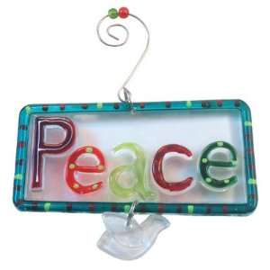  Glass Fusion Peace Ornament By Silvestri