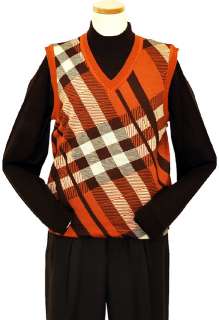   Rust/Brown/Beige Knitted Sweater Vest ARC 707PE   Click Image to Close