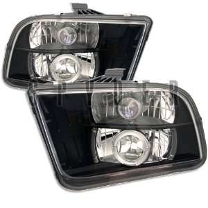   Ford Mustang Halo Black Projector Headlights Assembly (Sold in Pairs