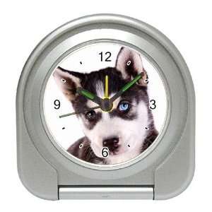  Siberian Husky Puppy Dog 16 Travel Alarm Clock JJ0630 