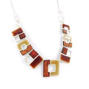  Necklace french touch Bora Bora brown wood. Jewelry