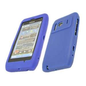   BLUE Soft SILICONE Case Cover Pouch Skin for Nokia N8 Electronics