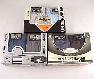 New 2 Pieces 100% Cotton JieShen Men’s Underwear Briefs Size XL, XXL 