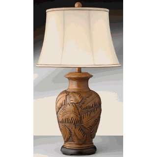  Complements 10778CWU Chestnut Relief Palms Table Lamp 