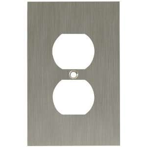  Concave single duplex outlet in brushed nickel plated 