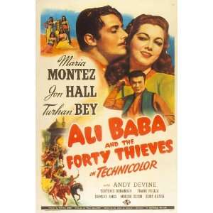 Ali Baba and the Forty Thieves (1943) 27 x 40 Movie Poster Style B 