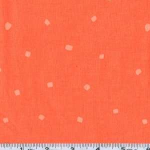  45 Wide Heart Throb Confetti Orange Fabric By The Yard 