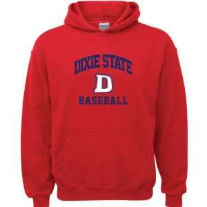  Dixie State Red Storm Red Youth Baseball Arch Hooded 