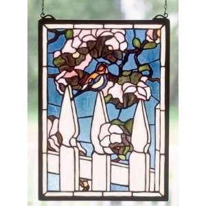  Meyda Tiffany Decor 48001 13 X 18 Picket Fence Window 