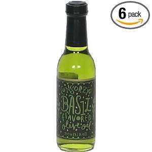 Consorzio Flavored Olive Oils, Basil, Case of 6   12 Ounce Bottles (48 