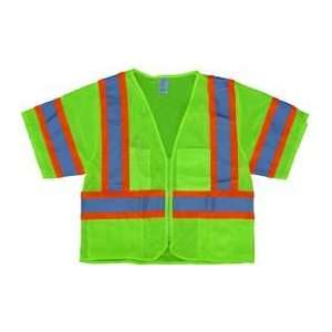 ANSI Class 3 4XL Lime Mesh Supervisors Safety Vest w/Sleeves, Hi 