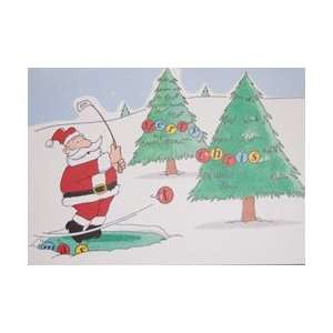  SPECIAL Kristin Elliott Golf Christmas Cards   Santa 