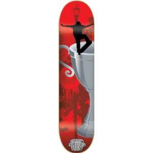  Eastern Contest 2nd Place Silver   Skateboard Deck 7.5 Red 