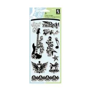  New   Inkadinkado Clear Stamps 4X8 Sheet   Rock Star by 